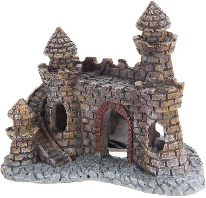 Elemental Goods Luxe Aquarium Kasteel - Aquariumdecoratie - 7 x 10 x 12 cm