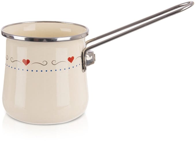Orion Koffiekan Geëmailleerd Staal - 0,6 l - Vaatwasserbestendig - Crème
