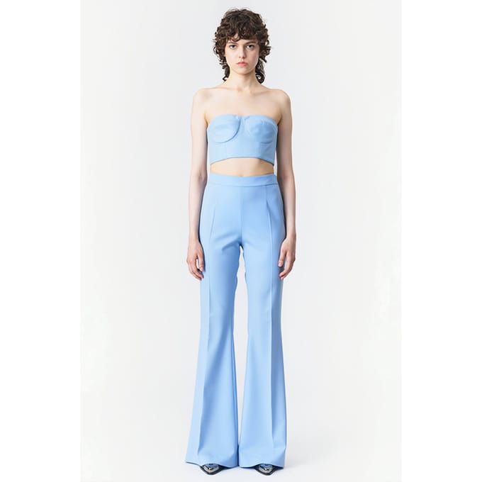 Marcell von Berlin Cropped Bustier Top Cloudy Blue Taglia: 42 | Canottiere Outlet | Donna | Blu