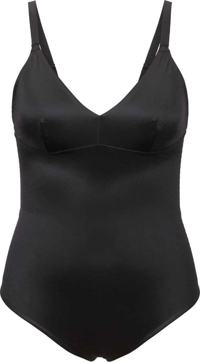 Spanx - Maat M -  Shaping Satin - Thong Bodysuit  Kleur Very Black