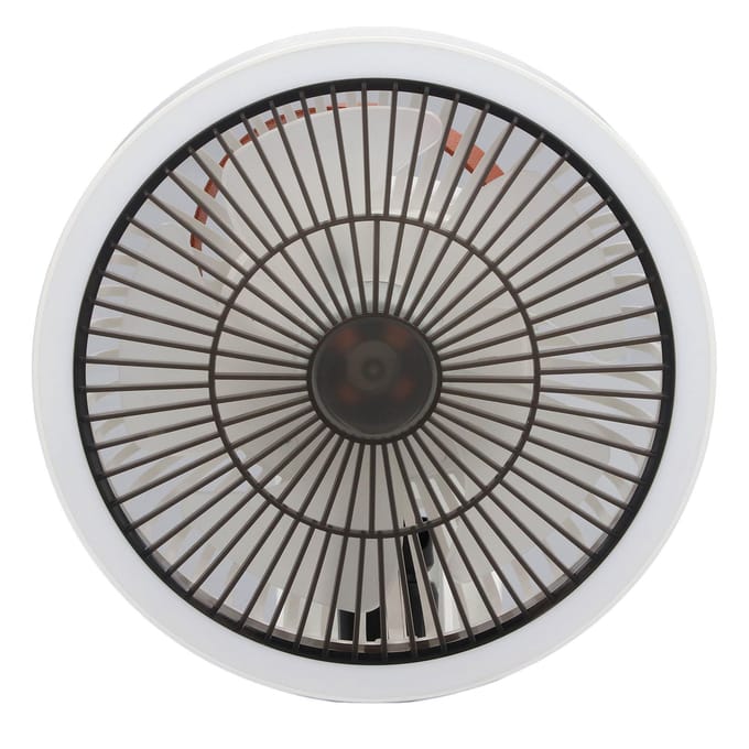 Kleine Wandmontage Ventilator met Afstandsbediening Mini Oscillerende Ventilator met Nachtlampje 3 Snelheden voor RV gray