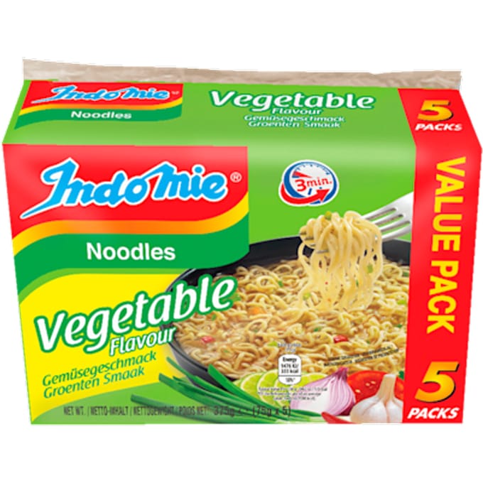 INDOMIE - Instant Noedel Groente 5-pack - 8 X 5 X 75 GR - Multipack