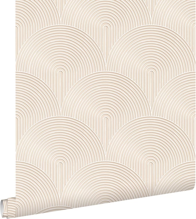 ESTAhome behang 3D-motief beige - 50 x 900 cm - 131100