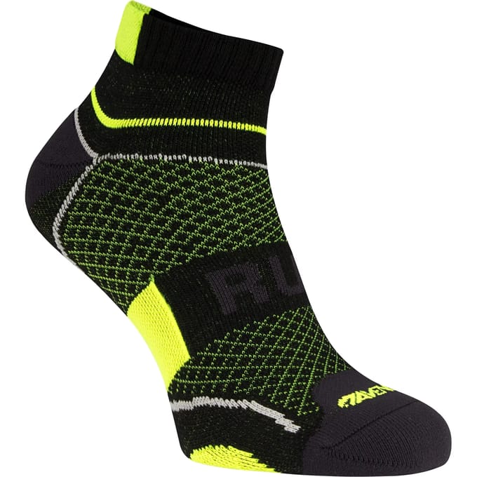 Avento Runningsokken met Climayarn - Zwart/Fluorgeel - 35-38