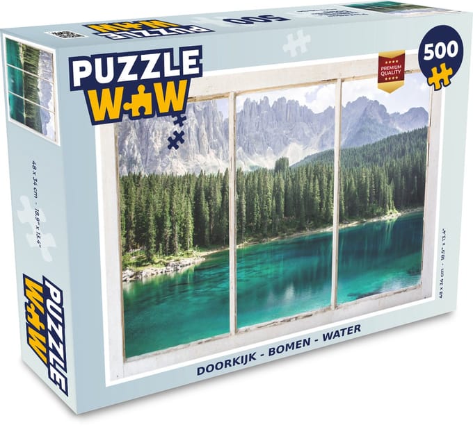 Puzzel Doorkijk - Boom - Water - Legpuzzel - Puzzel 500 stukjes