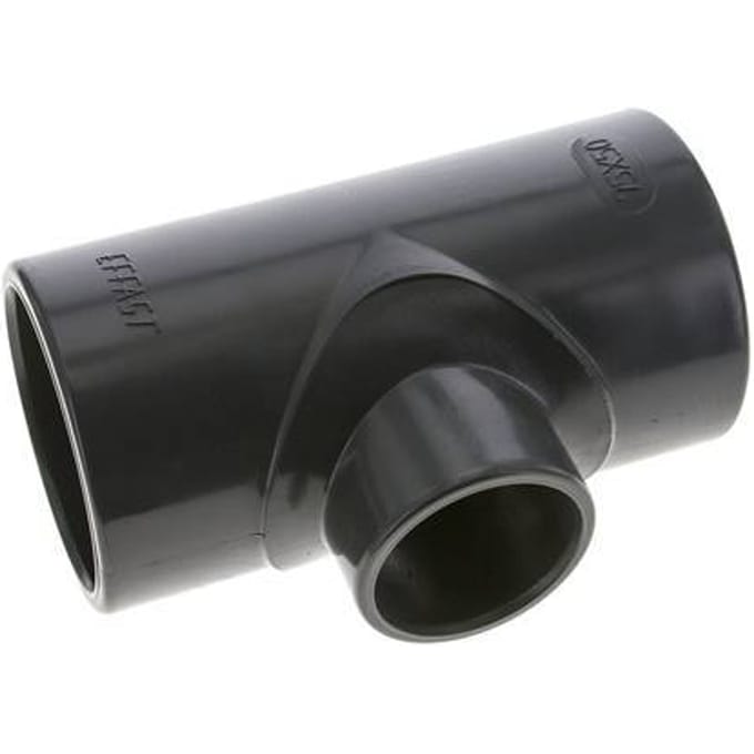 PVC T-Adapter Lijmmof 75 tot 50mm