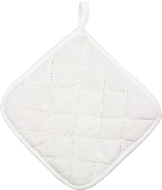 CC Pot Holders, size 20x20 cm, 145 g, white, 1 pair