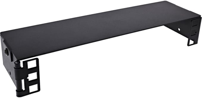 Muurbeugel voor 10 inch componenten | 7,6 cm diep | max. 10 kg | 1U | zwart
