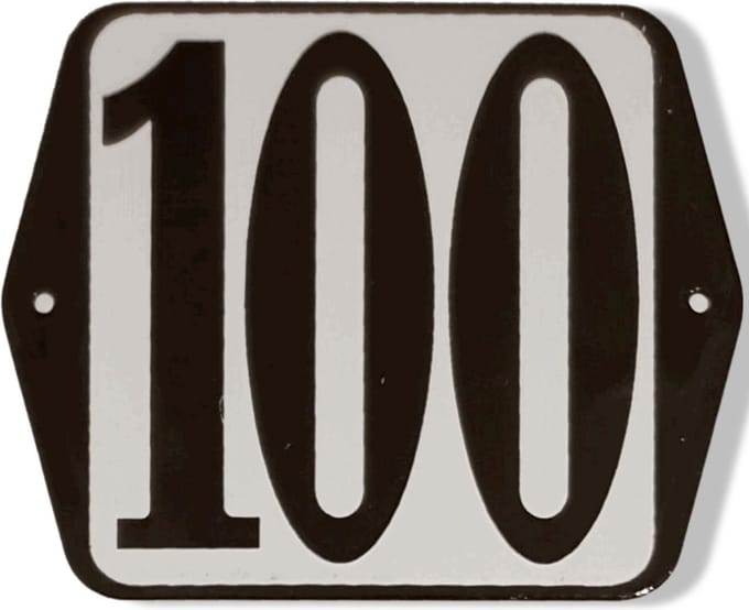 Huisnummer standaard nummer 100