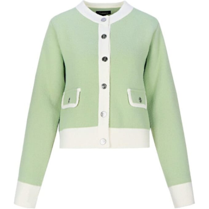 G-Maxx jasje Maisy knit - Moss/Woolwhite