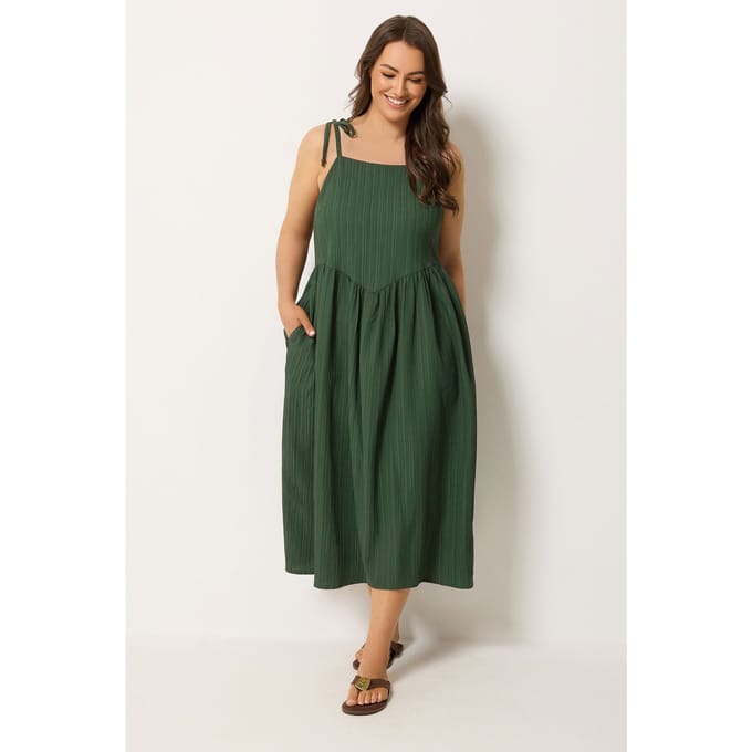 Yours Groene Jurk Met Bandjes Size 42
