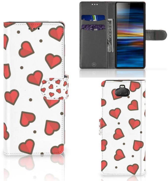 Sony Xperia 10 Telefoon Hoesje Hearts