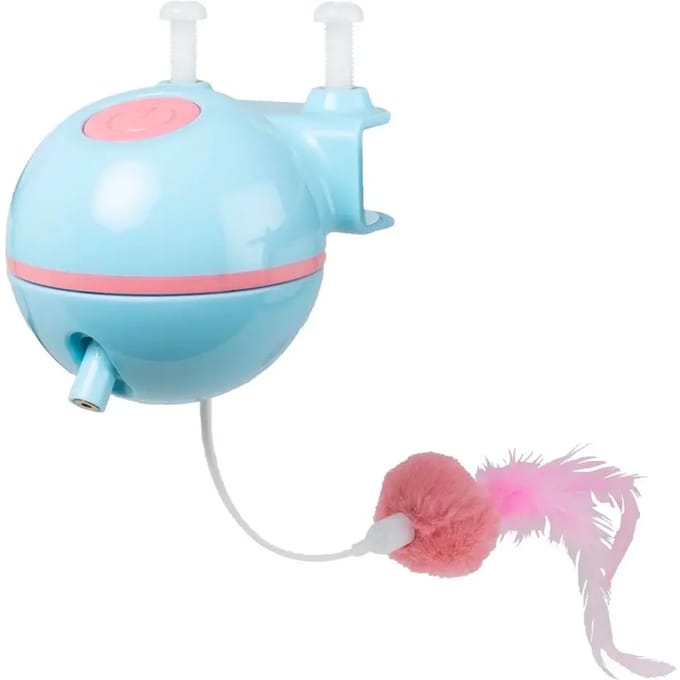 Coockoo speeltje Reckless Roxy voor katten 8.4x11x11cm blauw/roze