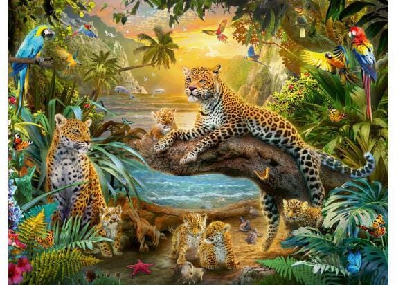 Ravensburger Luipaarden in de jungle 1500st Volwassenen puzzels
