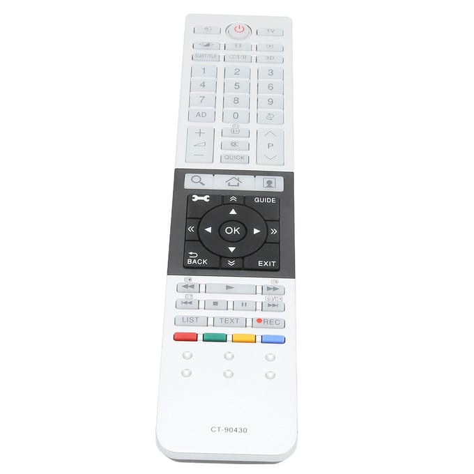 Vervangende afstandsbediening Compatibel voor Toshiba CT 90430 CT 90429 CT 90427 CT 90428 CT 90444 4K white