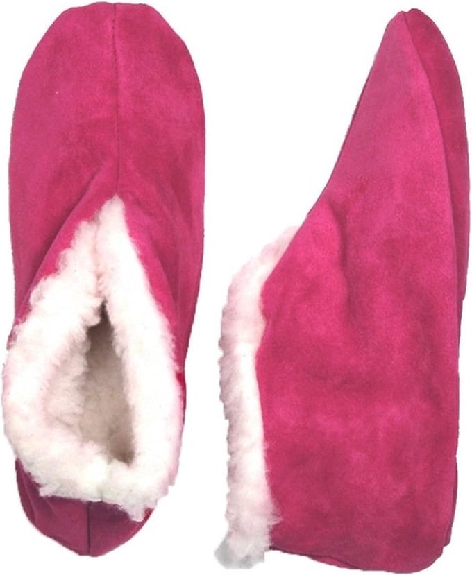 Roze echte suede Spaanse sloffen dames maat 37