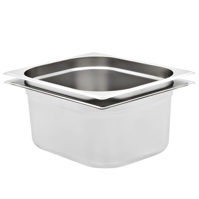 vidaXL - Gastronormbakken - 2 - st - GN - 1/2 - 150 - mm - roestvrij - staal