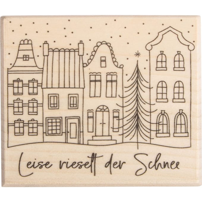 BUTTERER Stempel "Leise rieselt der Schnee"