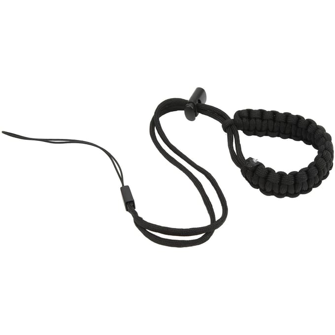 Handgeweven Duikpolsband Duikpols Lanyard voor Mobiele Telefoon Actiecamera Serie Zwart zwart