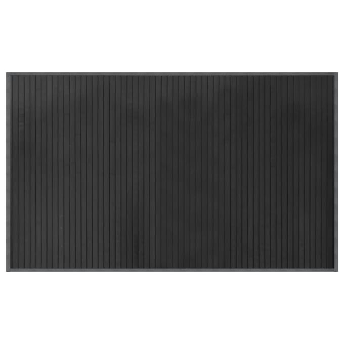 vidaXL - Vloerkleed - rechthoekig - 60x100 - cm - bamboe - grijs