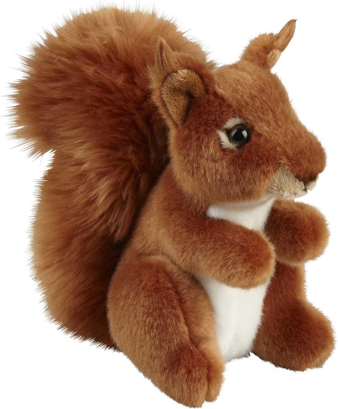 Ravensden Pluche knuffel eekhoorn - Knuffelbeest van 18 cm - Bosdieren speelgoed