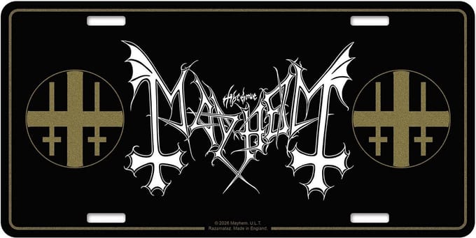Mayhem - Logo Metalen wandbord - Zwart
