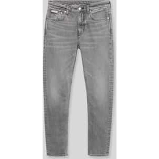 tapered fit jeans van katoenmix