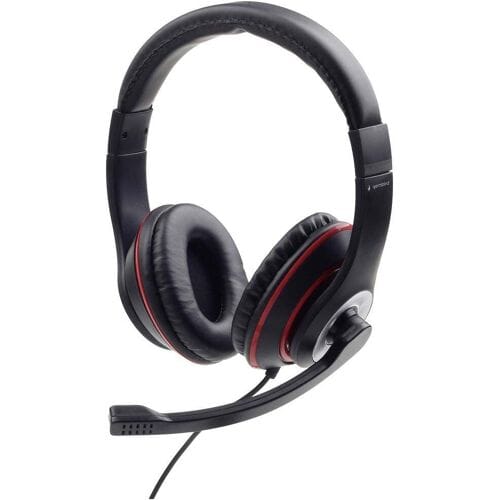 Gembird CaratteristicheCuffia stereo con braccio microfono mobilePratica unitÃƒÂ  di con Over Ear headset Kabel Stereo Zwart, Rood Volumeregeling,...
