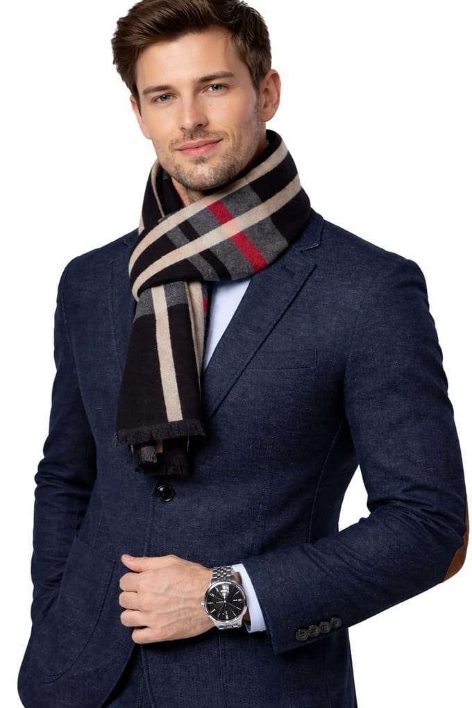 Achilles® Cashmere Sjaal Heren - Herensjaal - Wintersjaal