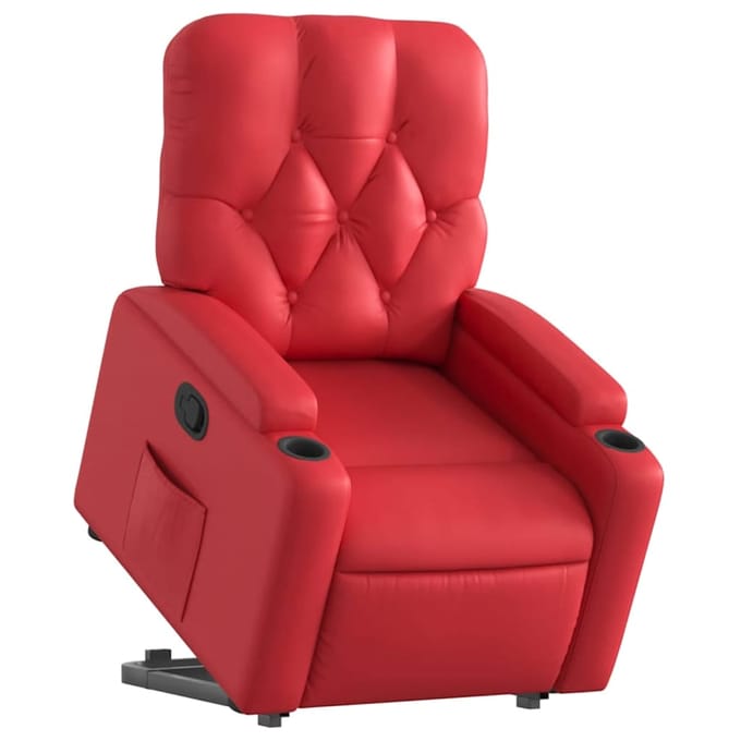 vidaXL - Sta-op-stoel - kunstleer - rood