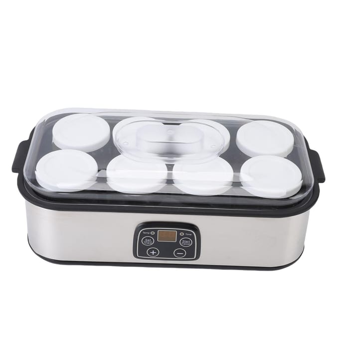 Yoghurtmaker Machine 0 48 Uur Timer 8 Bekers Automatische Temperatuurregeling Elektrische Yoghurtmaker voor Thuis US Stekker 110V white