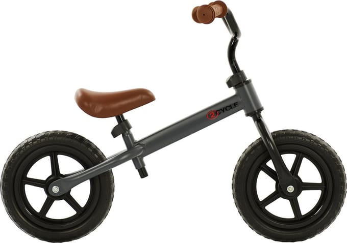 2Cycle Loopfiets - Mat-Grijs - Balance-bike - Buitenspeelgoed