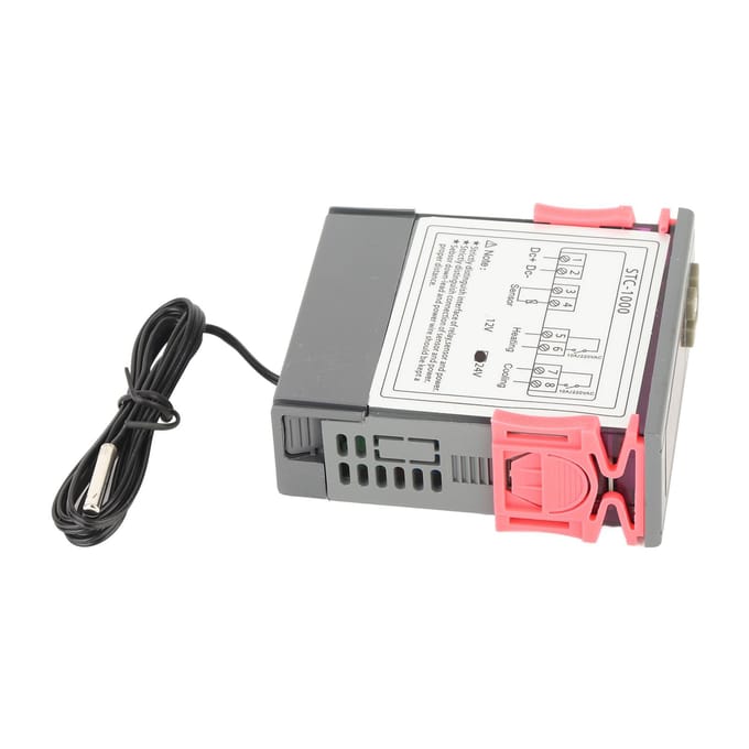 Digitale Temperatuurregelaar Koelen en Verwarmen Thermostaat met NTC Sensor STC100024V gray