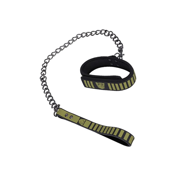Doc Johnson Tactische Halsband en Leash -/ - Zwart