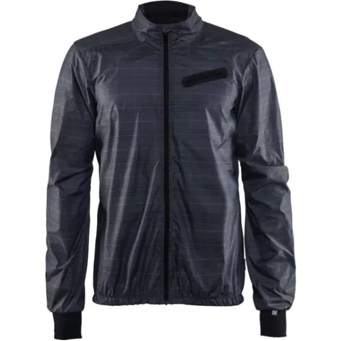 Craft Ride Wind Jacket Black/Gravel Maat M Fietsjas - Heren