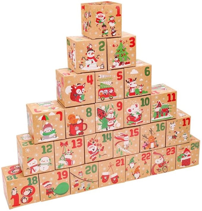 Allecto - Kerstadventskalenderdozen - Aftellen tot - 24 stuks
