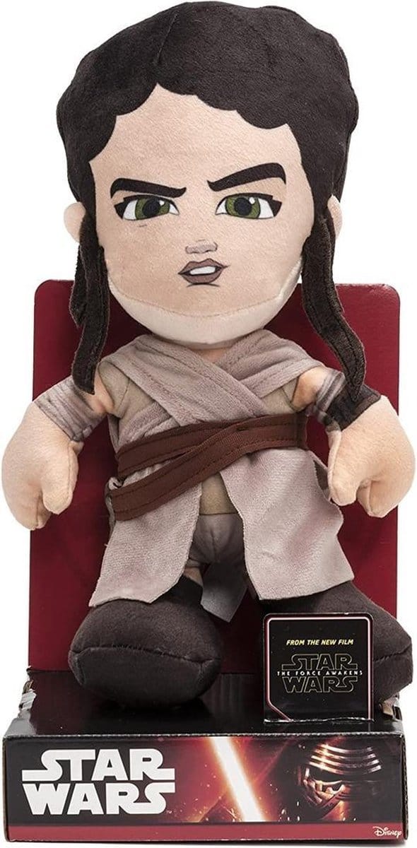 Rey Star Wars Pluche Knuffel + Displaydoos 30 cm
