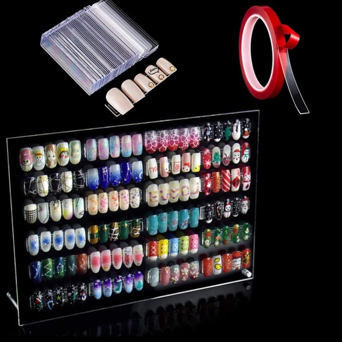Dailygoods - Nageltips Display met Nano-lijm en Prikbord voor Nail Art