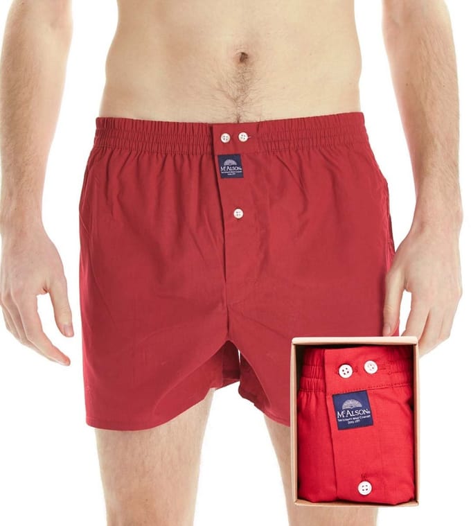 McAlson Boxershort Rood Lange Pijpen Los Model - L