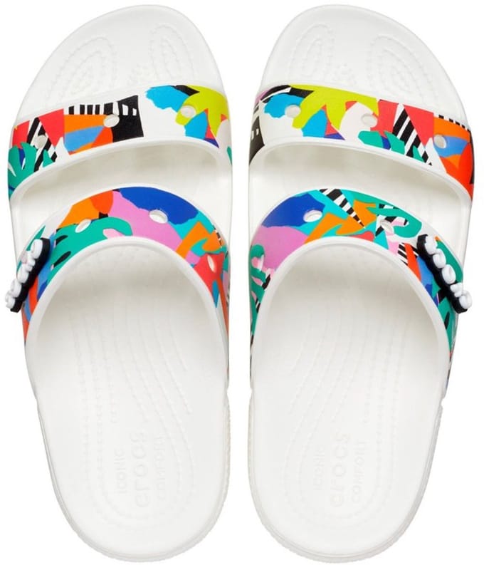 Crocs Classic Retro Resort Sandalen Wit/Multi Maat 43/44 US M10/W12