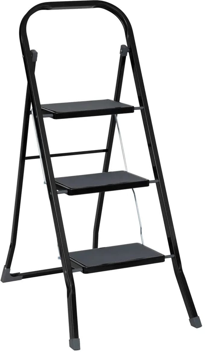Trapladder, inklapbaar, 3 niveaus, max. 150 kg