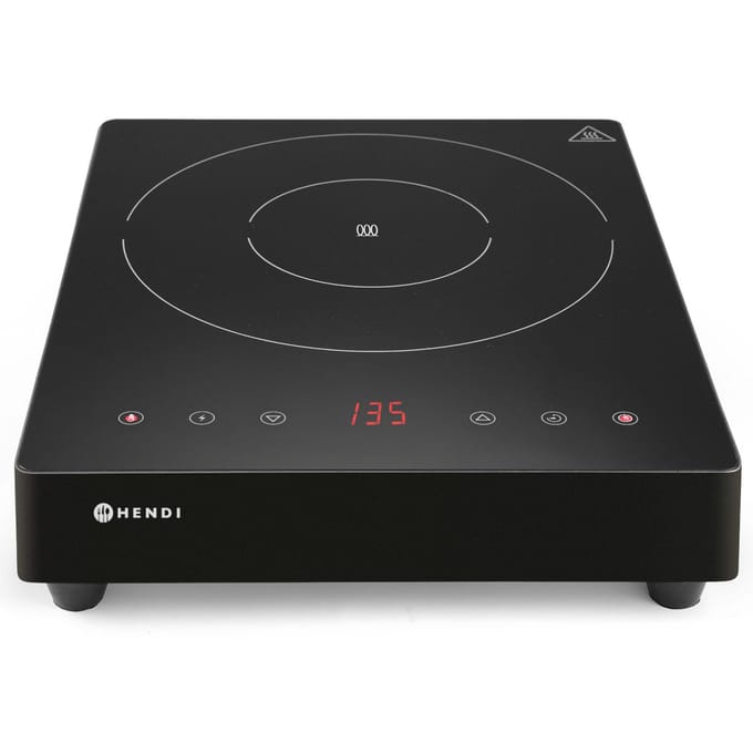 Draagbare inductiekookplaat met touchpaneel, 1 kookzone, Black Line, diameter 28 cm, 3500 W, Hendi 239421