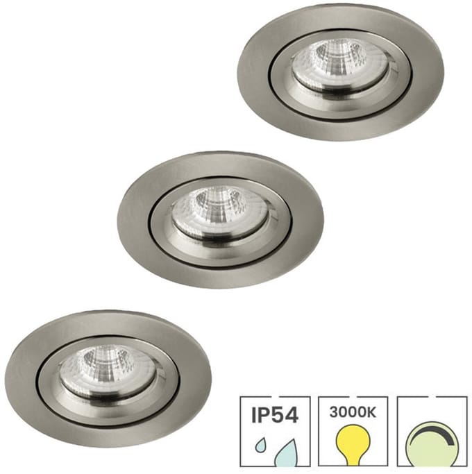 Lybardo - Lage Inbouwspots - 3-pack - 5W - Dimbaar - Waterdicht - Spotjes Inbouw
