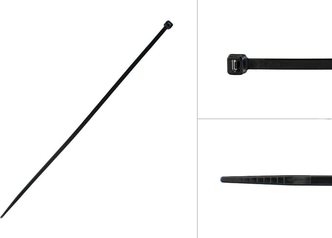 Wovar Tyraps Zwart 302 x 4.8 mm | 100 stuks