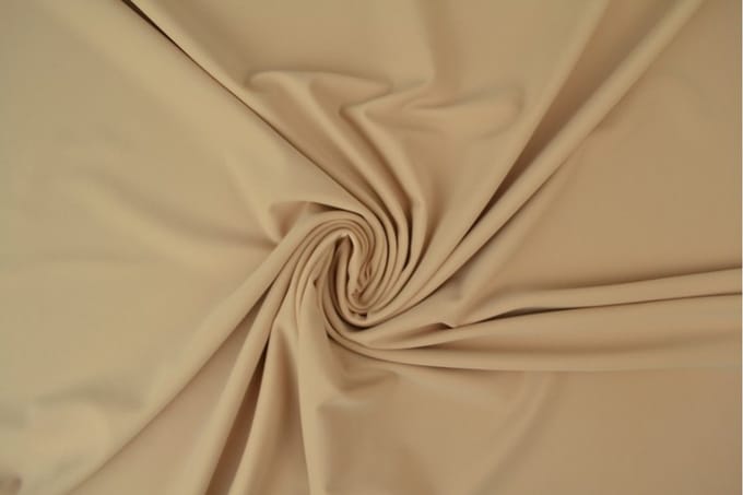Lycra stof - Beige - 1 meter - Per meter - 155cm breed