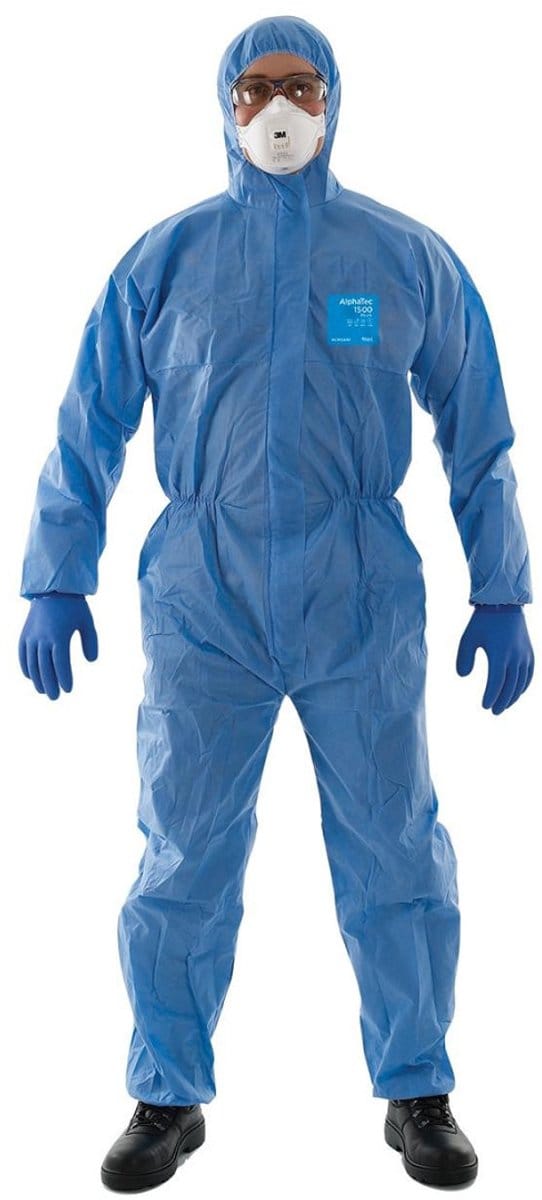 Ansell AlphaTec 1500 Plus wegwerpoverall - blauw XXL