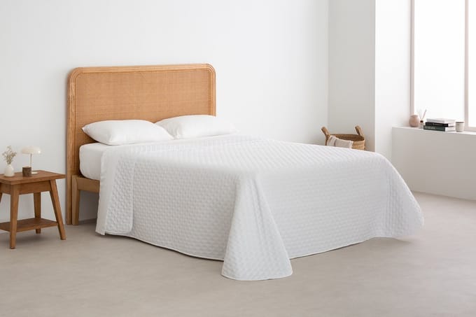 Belmarti® Bedsprei Nature 230x270cm - Wit - Omkeerbare & Gewatteerde Sprei - Waterafstotend - 100% Gerecycled Polyester - Premium kwaliteit