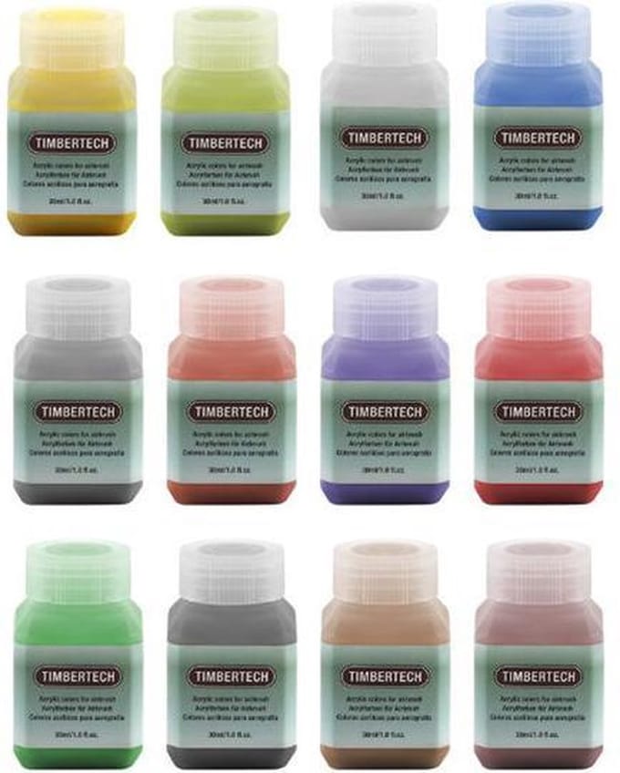 Timbertech Acrylverf set - 12 Colors(30ML)