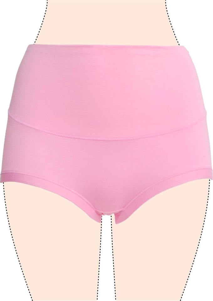 Dames slips 3 pack hoog model roze M