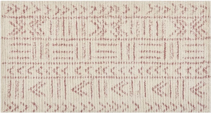 EDIRNE - Laagpolig vloerkleed - Beige - 80 x 150 cm - Katoen